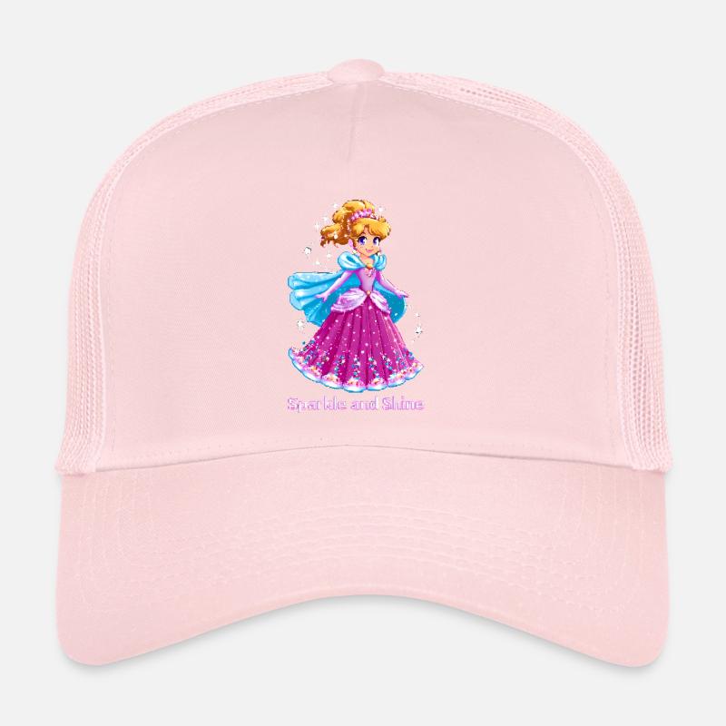 Pixel Art Anime Princesse Casquette trucker 