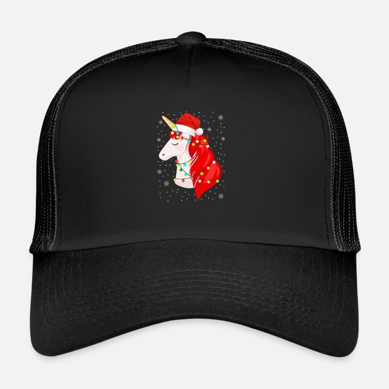 Licorne de Noël Casquette trucker 