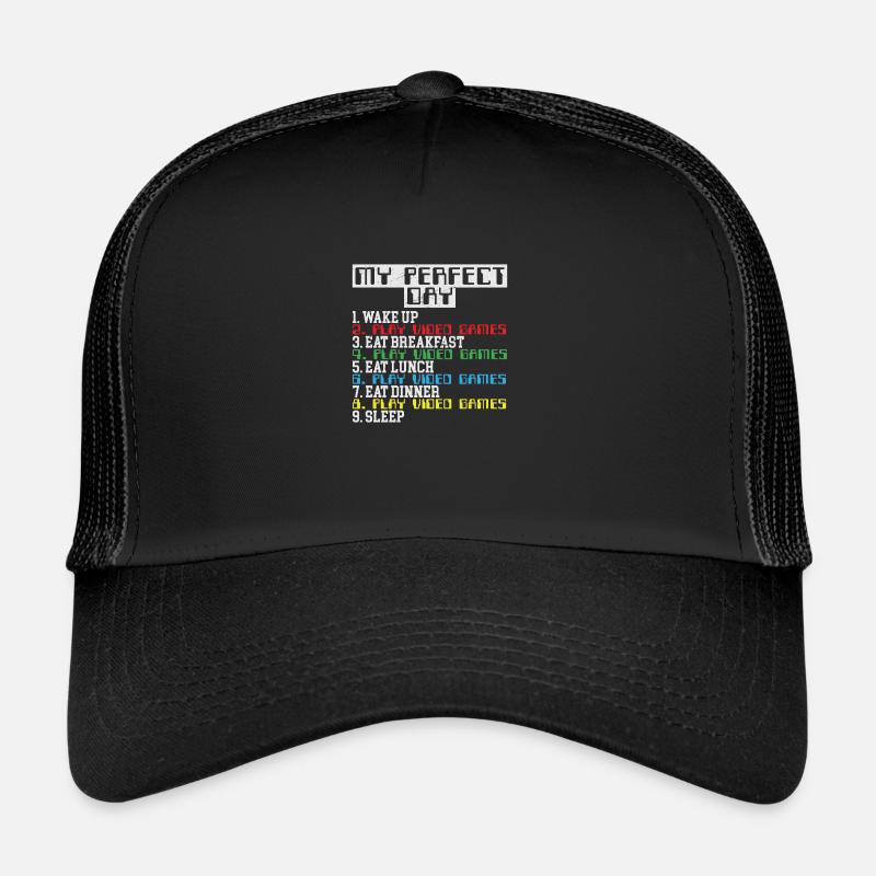 jeu vidéo jour manger dormir jeu jeu Casquette trucker 