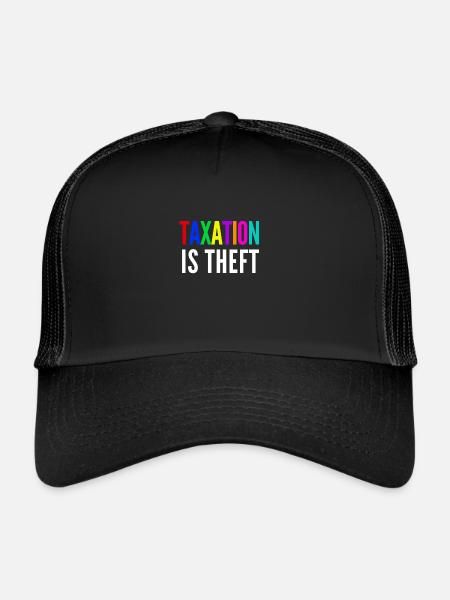La fiscalité, c’est le vol - Casquette trucker  - noir/noir - Devant