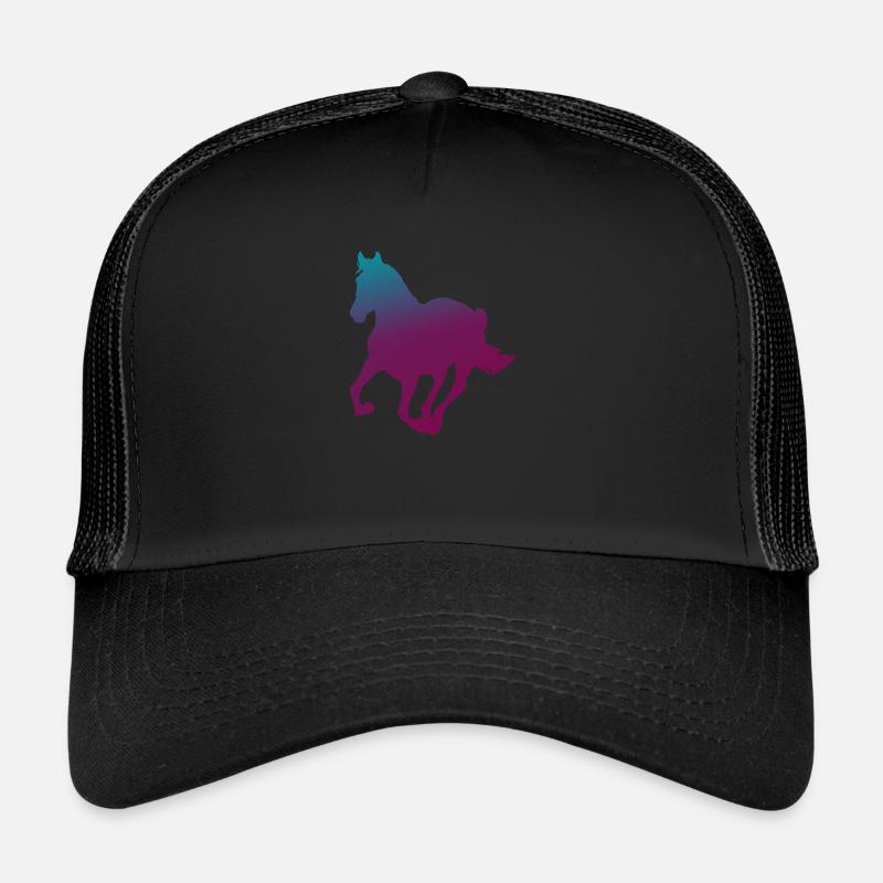cheval 1 2 - Casquette trucker  - noir/noir