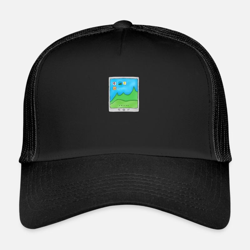 Tablette Handy Smartphone Logo Design Grafik Bild Trucker Cap