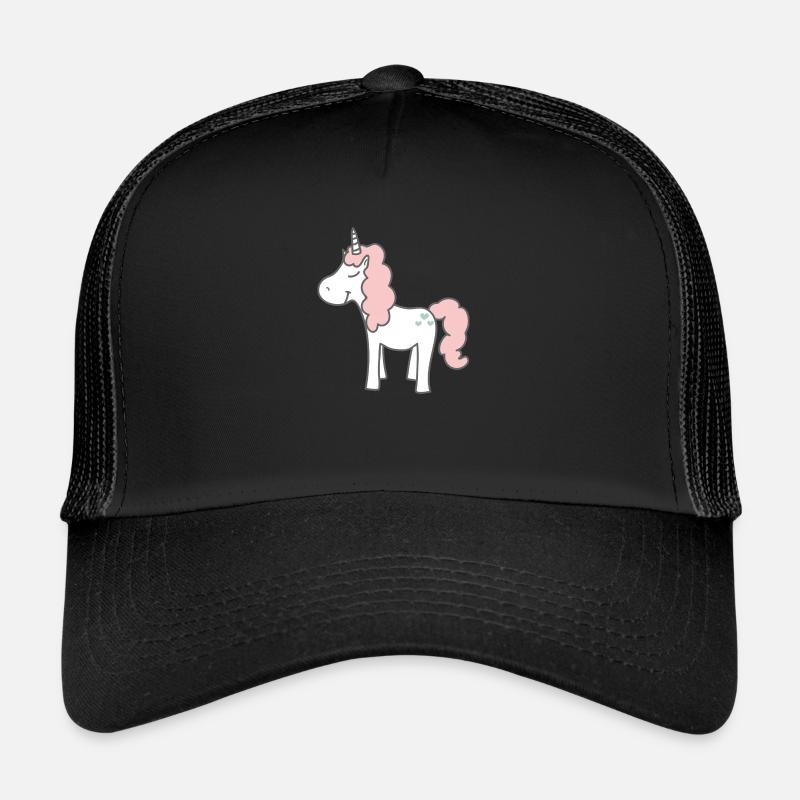Licorne douce - Casquette trucker  - noir/noir