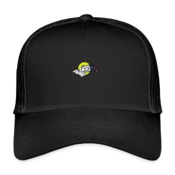 Leseratte Buch Bücher lesen Bücherwurm - Trucker Cap - Schwarz/Schwarz - Vorne