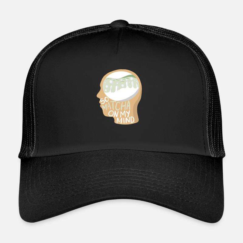 Matcha cerveau matcha latte abstraite matcha pensée Casquette trucker 