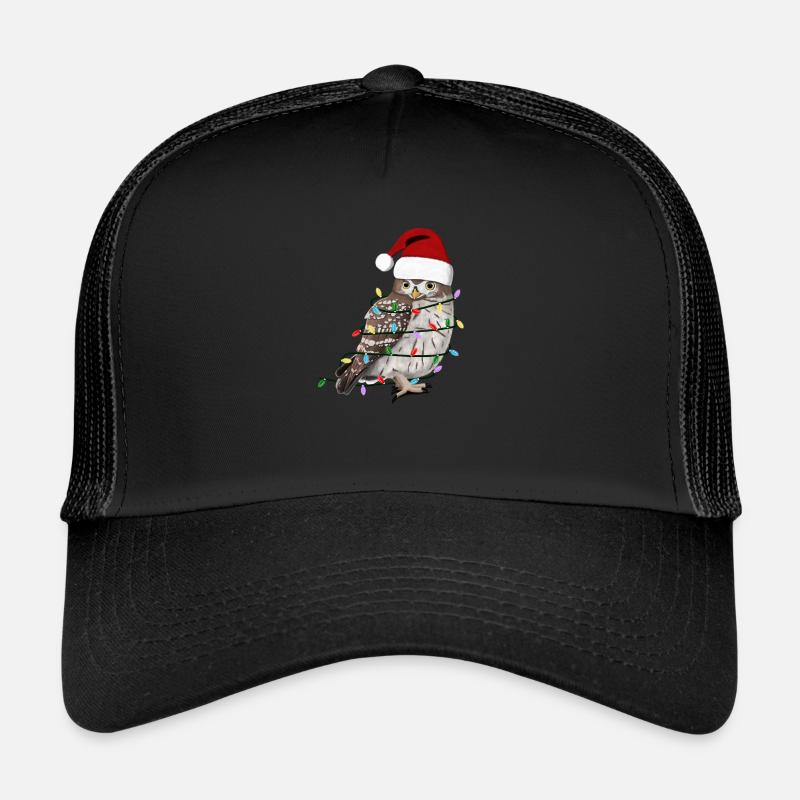 Owl String Lights Christmas Bird Cap Trucker Cap