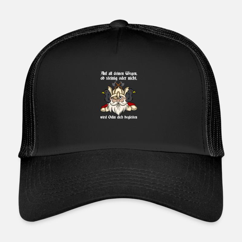 Wikinger Odin Spruch Odin Wird Dich Begleiten Trucker Cap