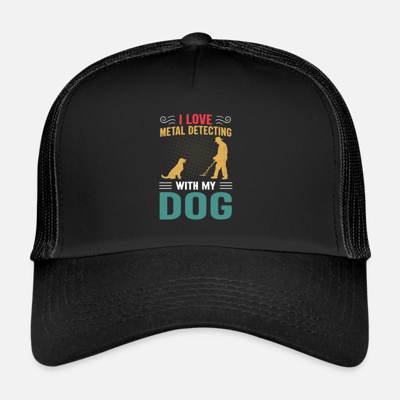 Détection de métaux vintage avec détecteur de chien Casquette trucker 