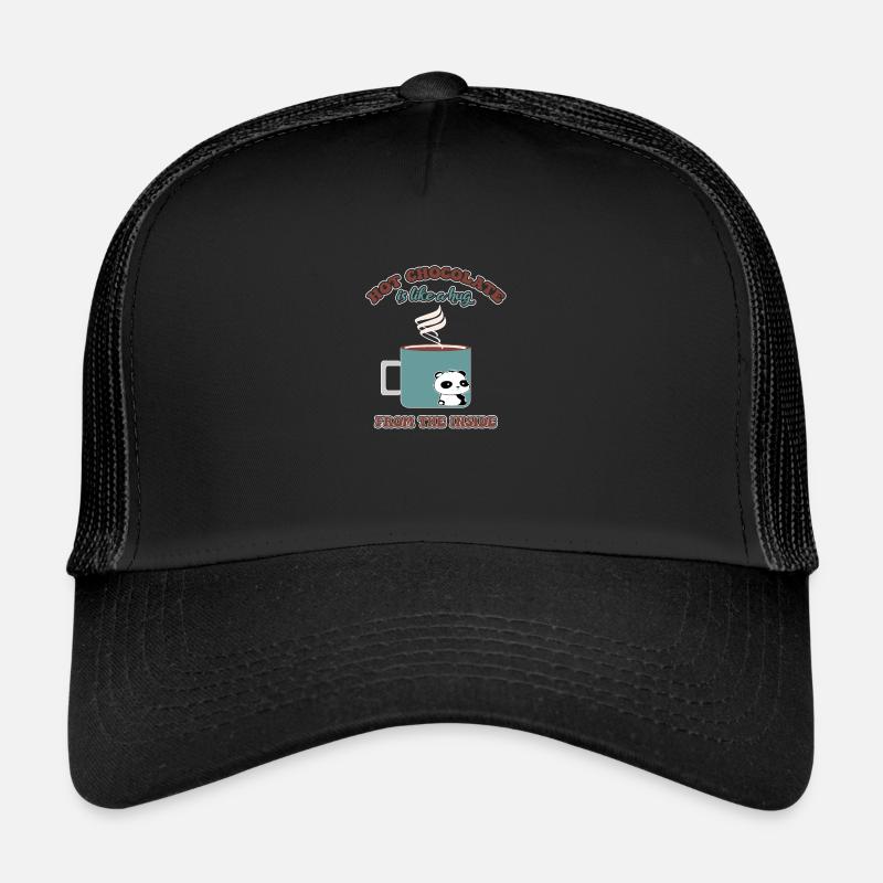 Heiße Schokolade Kakao Trinkschokolade - Trucker Cap - Schwarz/Schwarz