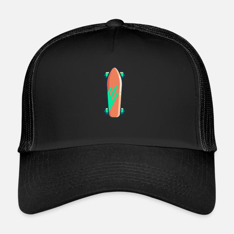 Skateboarder Retro Skateboard Vintage Trucker Cap