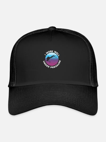 Nageurs Natation 50 mètres piste Brasse - Casquette trucker  - noir/noir - Devant