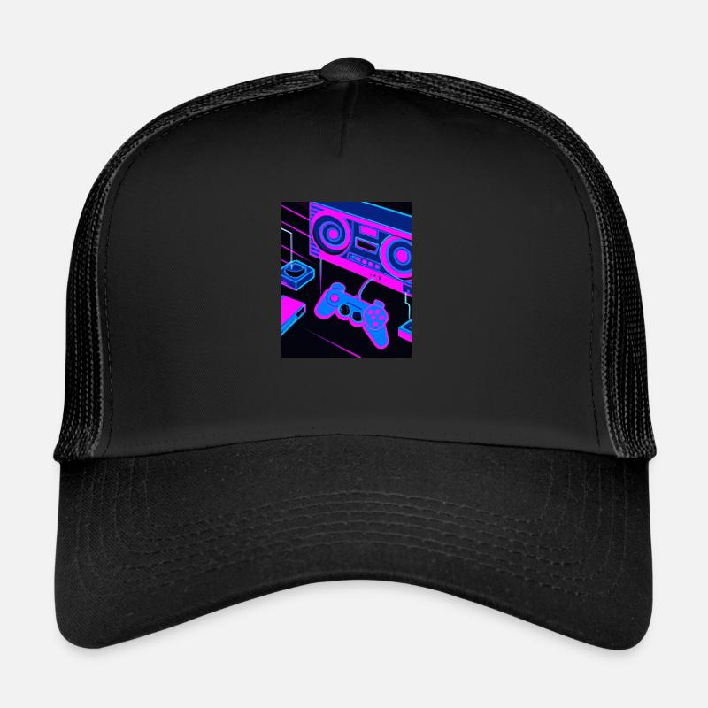 Vaporwave Aesthetic Gaming Konsole Controller Trucker Cap