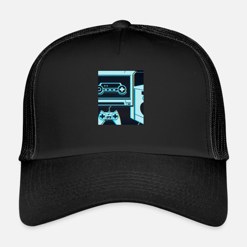 Contrôleur de console de jeu esthétique Vaporwave Casquette trucker 