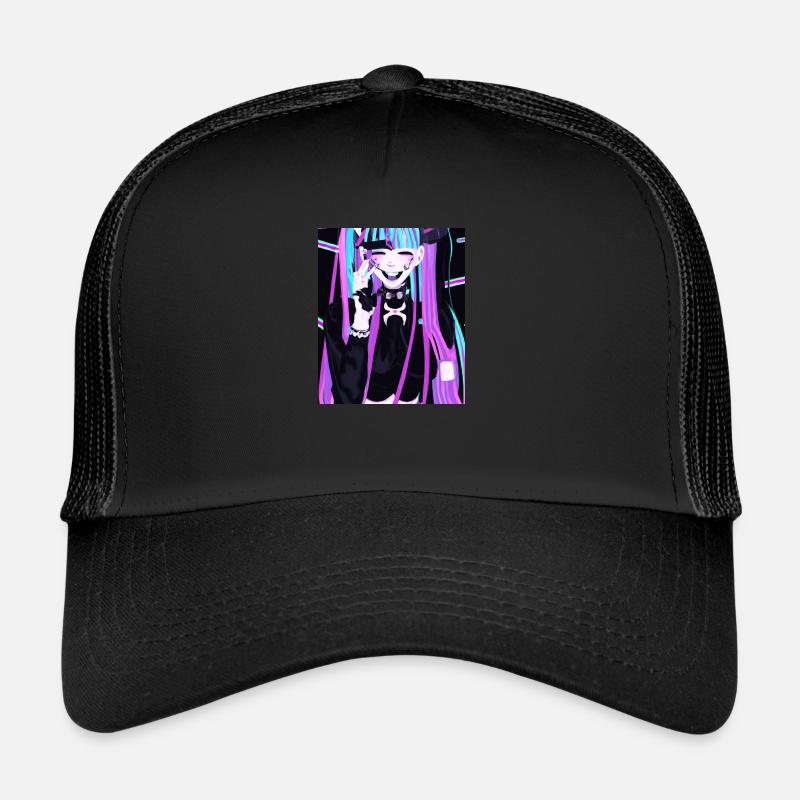 Goth Anime Vaporwave Cute And Scary Goth Trucker Cap