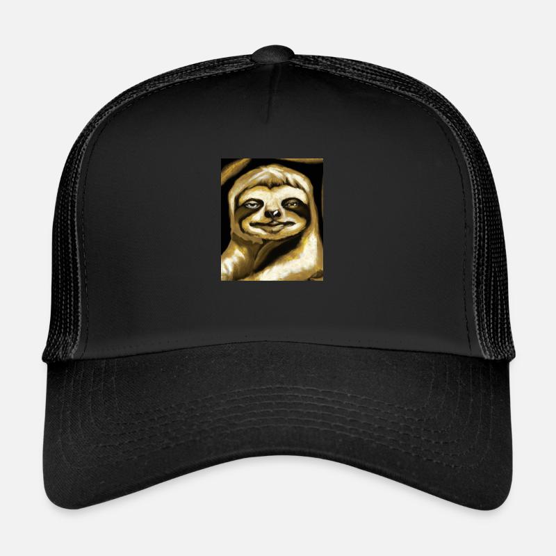 Sloth Portrait Funny Cubism Gustav Klimt Trucker Cap