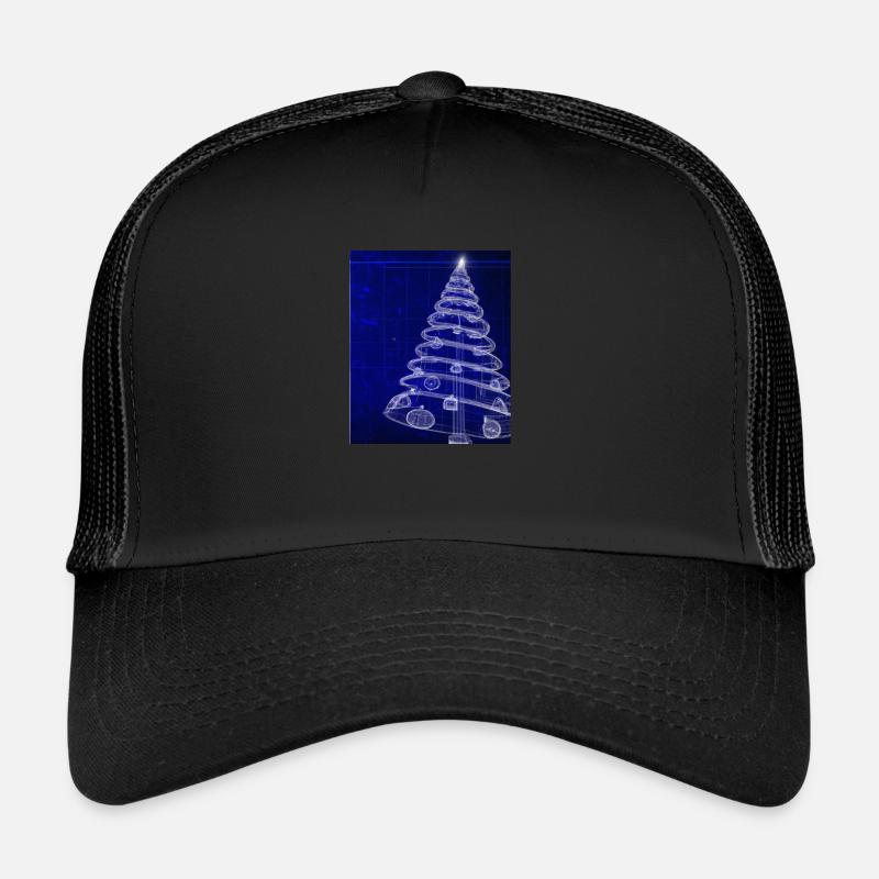 Weihnachten Weihnachtsbaum Schematic Blaupause Trucker Cap