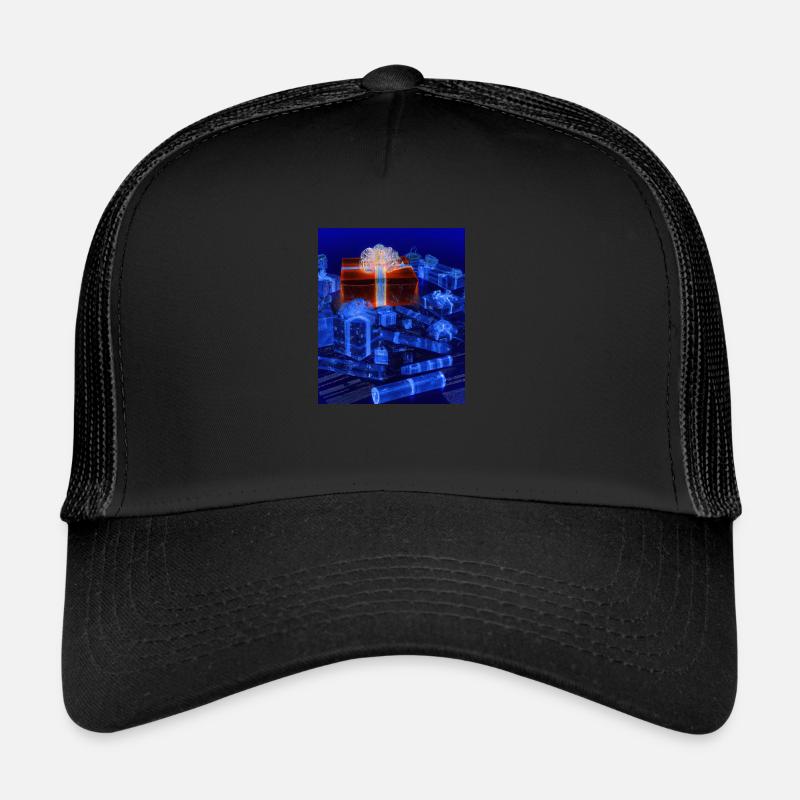 Christmas Christmas Tree Schematic Blueprint Trucker Cap