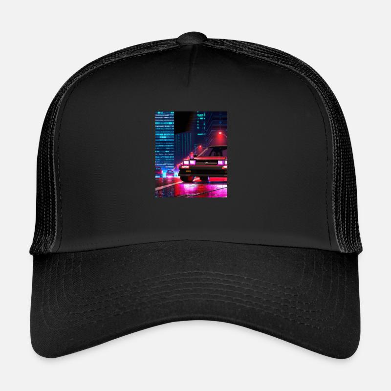 Vaporwave Esthétique Synthwave Car Casquette trucker 