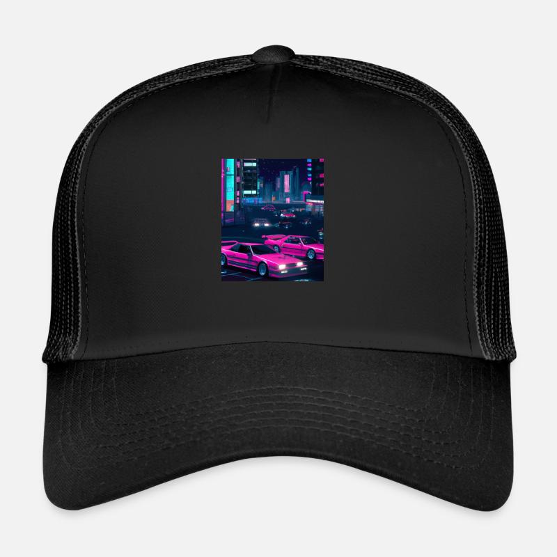 Vaporwave Esthétique Synthwave Car Casquette trucker 
