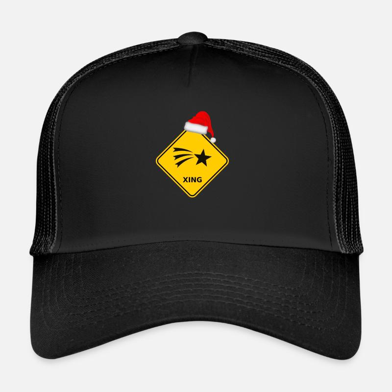 "Christmas star" with Santa hat Trucker Cap