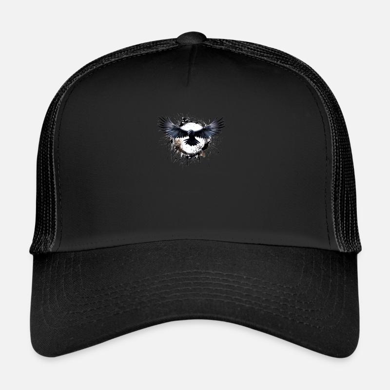 Corbeau - Casquette trucker  - noir/noir
