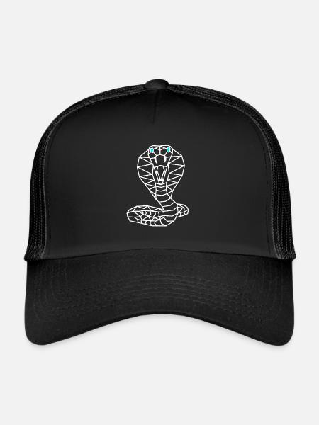 Snake Geometric Line - Trucker Cap - black/black - Front