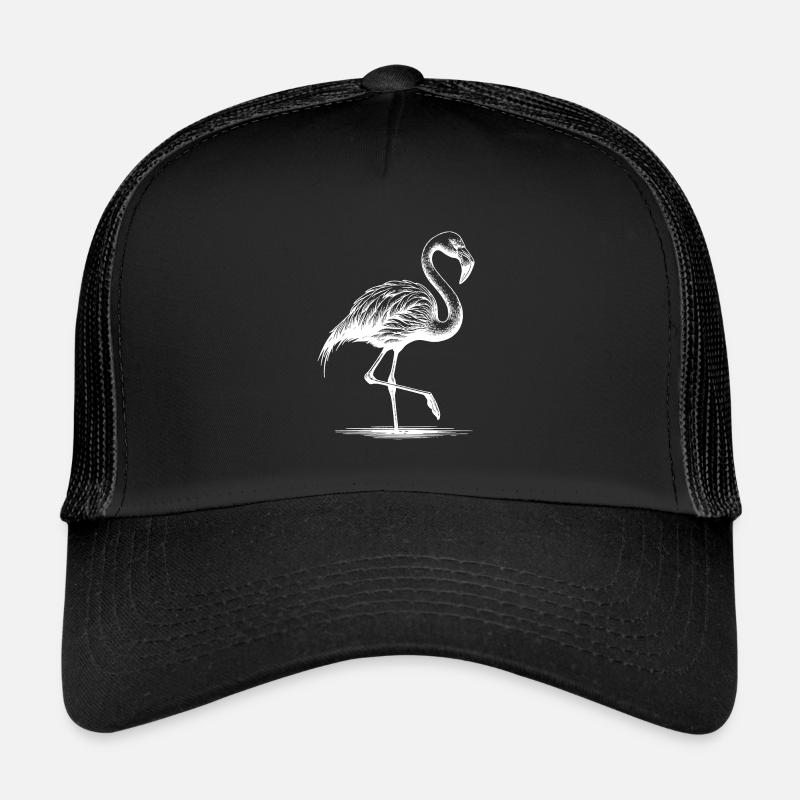 Handsome flamingo standing on one leg Trucker Cap