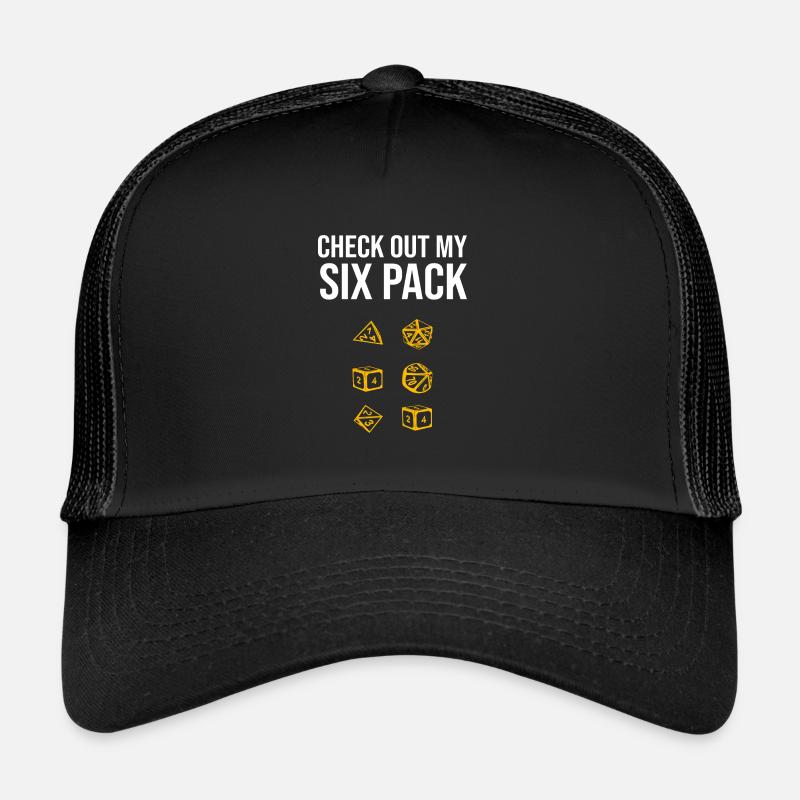 Check Out My Six Pack RPG D20 Dice Role Pen&Paper Trucker Cap