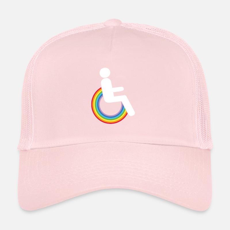 fauteuil roulant handicap arc-en-ciel fauteuil roulant Casquette trucker 