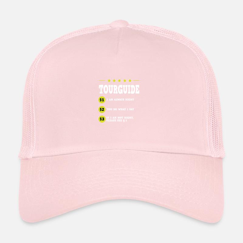 Tour guide rules saying joke Trucker Cap