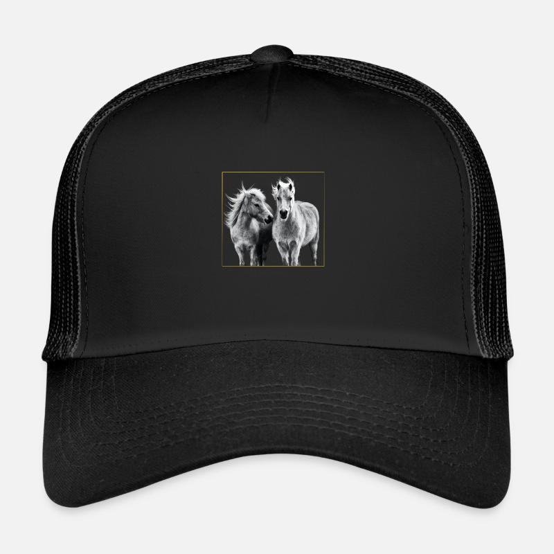 Pferd - Pferde - Pony - Trucker Cap - Schwarz/Schwarz