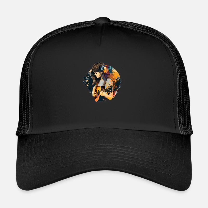 Ein Mädchen mit Gitarre Trucker Cap