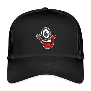 Laughing face, joie de vivre, having fun - Trucker Cap - black/black - Front