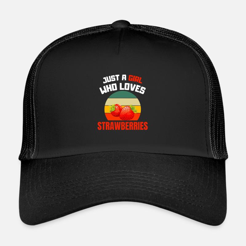 Sommer Frucht Mädchen Geschenk Retro Erdbeere Trucker Cap