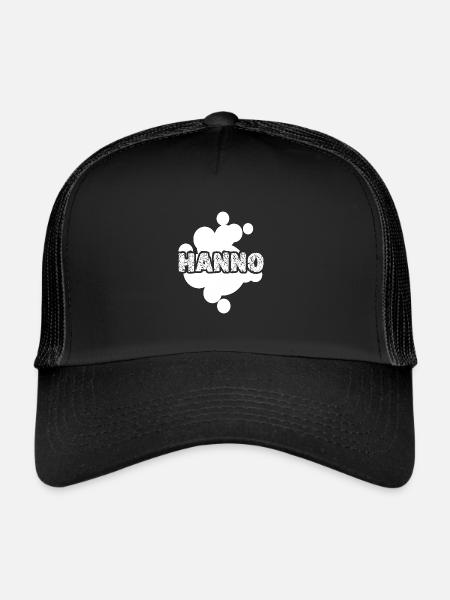First name Hanno - Trucker Cap - black/black - Front