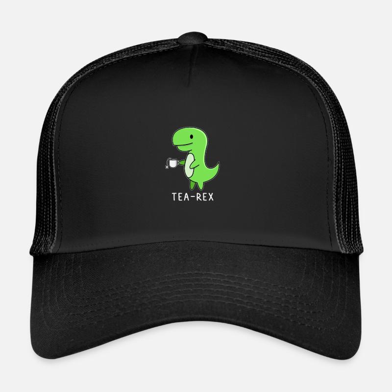 Funny Tea Rex Dinosaur Humor Cute Tea Rex Design Trucker Cap