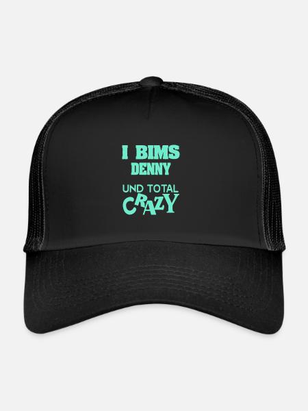 Denny comme prénom - Casquette trucker  - noir/noir - Devant