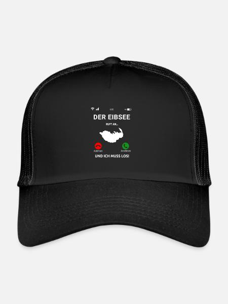 Eibsee Garmisch-Partenkirchen Bayern Urlaub - Trucker Cap - Schwarz/Schwarz