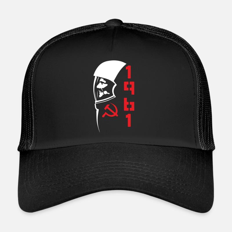 Gagarin 1961 - Trucker Cap - Schwarz/Schwarz