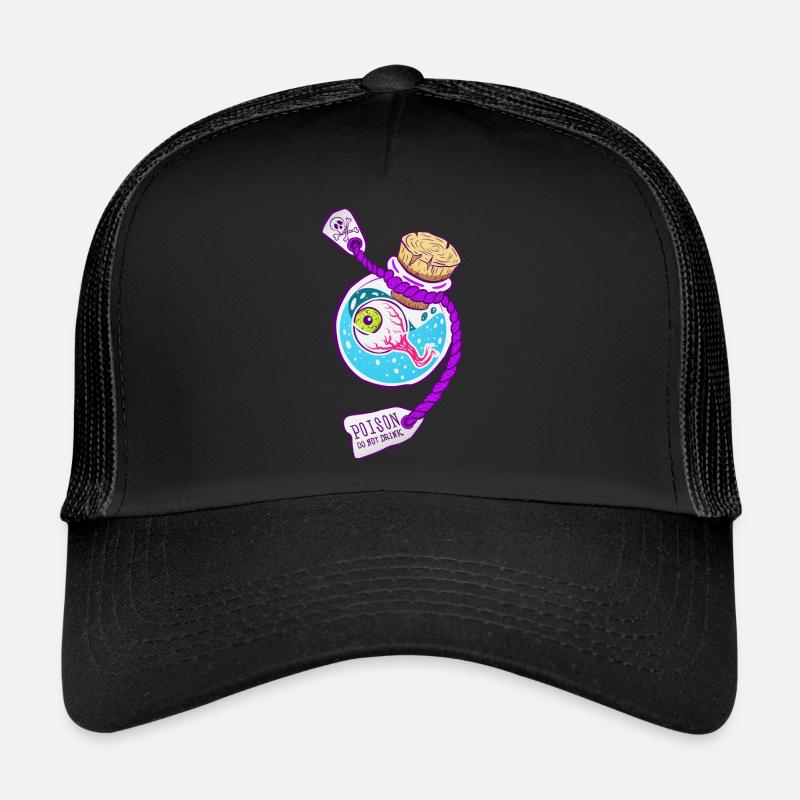 Oeil de poison - Casquette trucker  - noir/noir