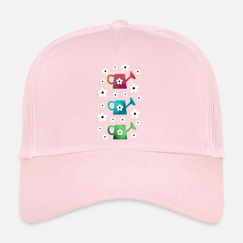 Arrosoir avec des fleurs Casquette trucker 