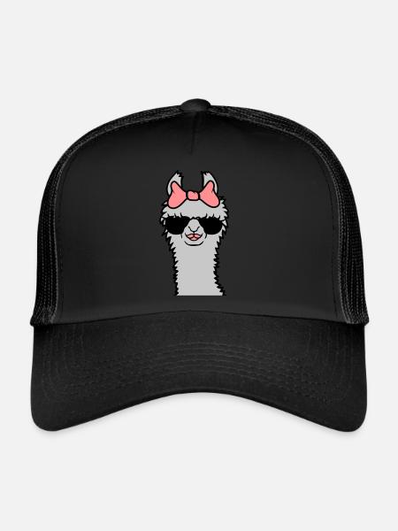 Lunettes de soleil Mama Llama cool - Casquette trucker  - noir/noir - Devant