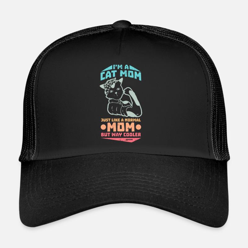 meilleur chat maman chat dame propriétaire de chat Geschen Casquette trucker 
