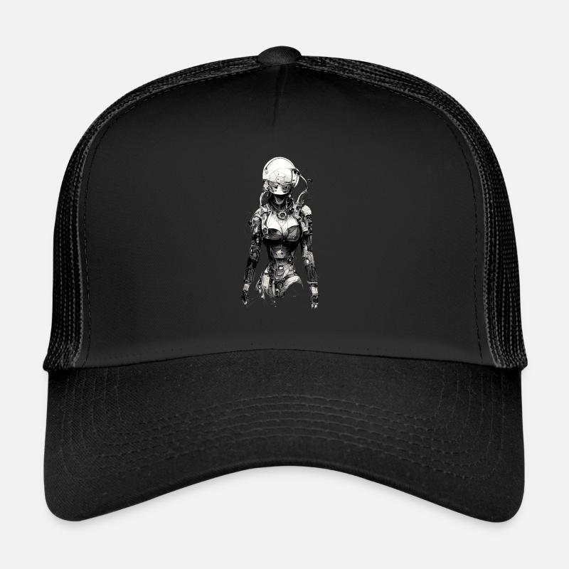 technical drawing cyborg Trucker Cap