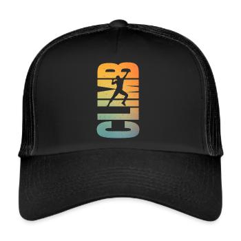 Klettern Boulder Bergsteiger Bouldern - Trucker Cap - Schwarz/Schwarz - Vorne