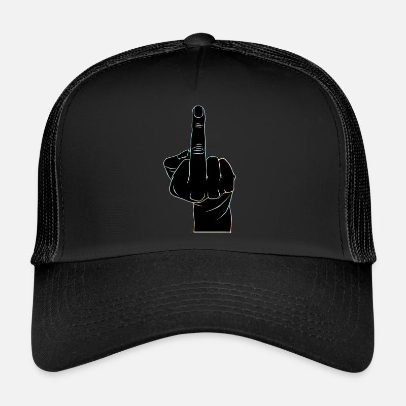 Schwarzer Finger - Trucker Cap - Schwarz/Schwarz
