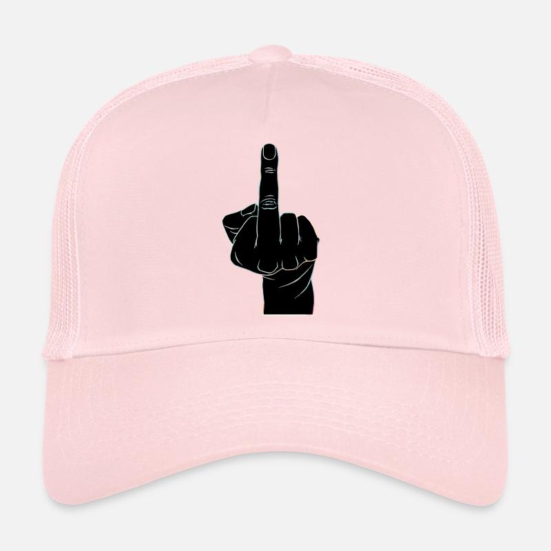 Black finger Trucker Cap