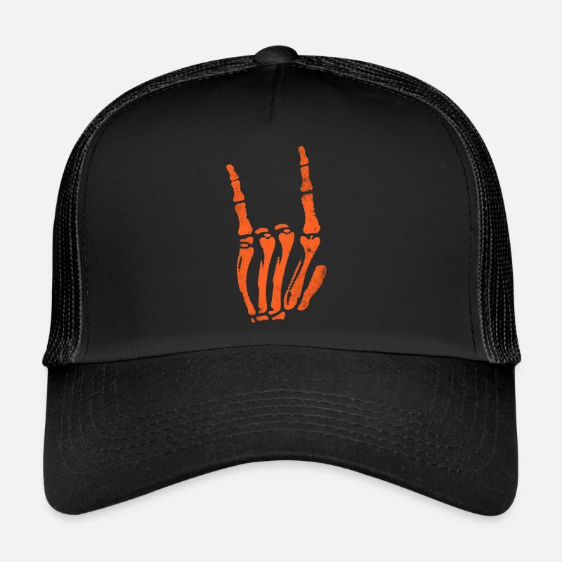 Main squelette Casquette trucker 