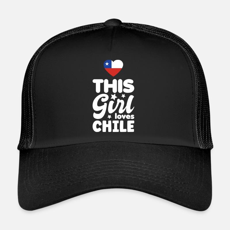 Chili Drapeau Amérique du Sud Drapeau chilien Vintage Casquette trucker 