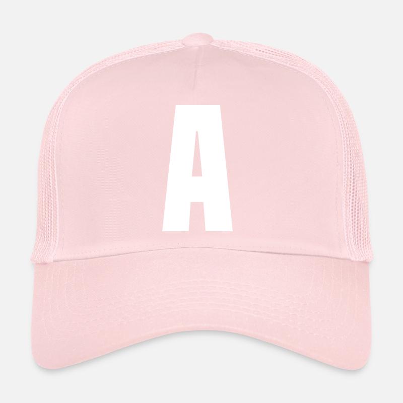 Letter A - Monogram Initial - Monogrammed Name Trucker Cap